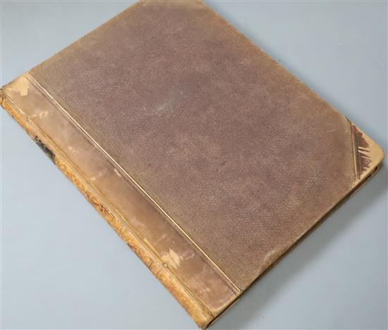 Allen, Thomas - The Picturesque Beauties of Great Britain: Kent, 4to, contemporary half calf, rubbed,